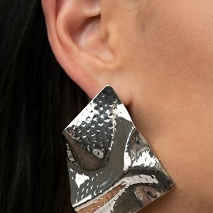 Silver Geometric Earrings